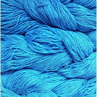 Wool yarn hank 150g. ± 5g. Color - blue. 100% wool.