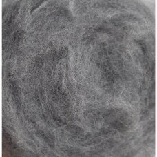 Tyrolian carded wool. Color - gray melange, 31 - 34 mik.
