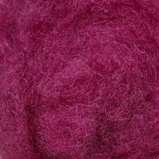 Tyrolian carded wool. Color - red cherry, 31 - 34 mik.