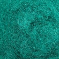 Tyrolian carded wool. Color - green, 31 - 34 mik.