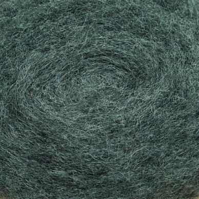 Tyrolian carded wool. Color - dark green, 31 - 34 mik.