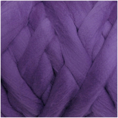 Wool tops 50g. ± 2,5g. Color - gray purple, 26 - 31 mik.