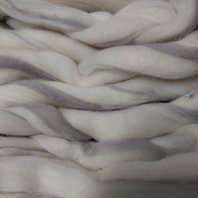 Multicolor Merino tops 50g. ± 2,5g. Colors - gray hues, 20,1 - 23 mik.