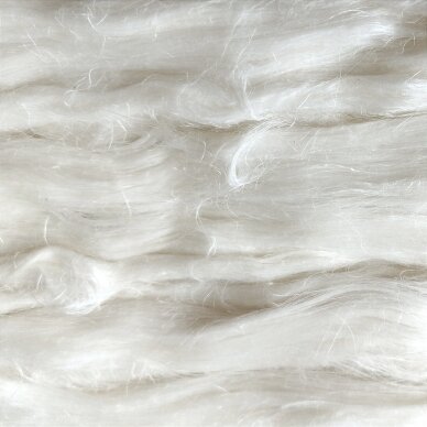 Linen fibers 10 g. Color - white.