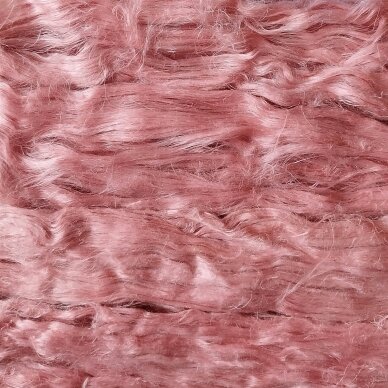 Linen fibers 10 g. Color - salmon.