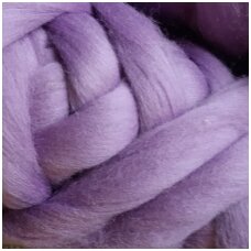 Medium Merino wool tops 50g. ± 2,5g. Color - lilac, 20.1 - 23 mik.