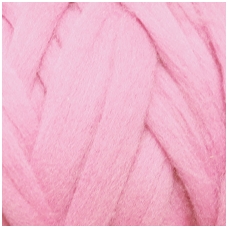 Medium Merino wool tops 50g. ± 2,5g. Color - light pink, 20.1 - 23 mik.