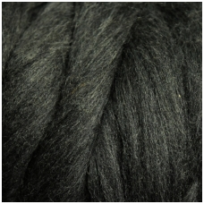 Medium Merino wool tops 50g. ± 2,5g. Color - dark gray melange, 20.1 - 23 mik.