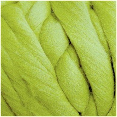 Super fine wool tops 50g. ± 2,5g. Color - salad dish, 15,6 - 18,5 mik.