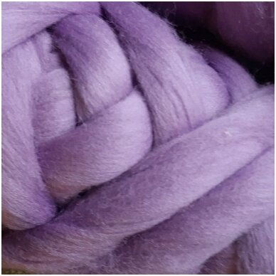 Medium Merino wool tops 50g. ± 2,5g. Color - lilac, 20.1 - 23 mik.