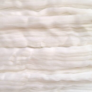 Super fine wool tops 50g. ± 2,5g. Color - white, 15,6 - 18,5 mik.