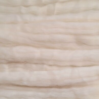 Fine wool tops 50g. ± 2,5g. Color - natural white, 18,6 - 20 mik.
