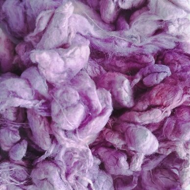 Silk cocoon. Color- violet. 5g.