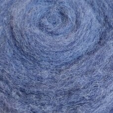 New Zealand carded wool 50g. ± 2,5g. Color -blue violet, 27 - 32 mik.