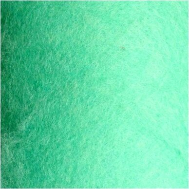 Tyrolian carded wool. Color - mint, 31 - 34 mik.