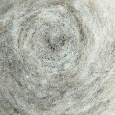 Romanov carded  wool, 50g. ± 2.5g. Color - gray melange, 27 - 32 mik.