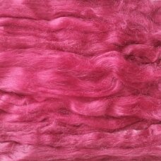 Silk fiber. Color- raspberry. 5 g.