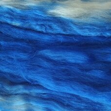 Silk fiber. Color- blue/white. 5 g.