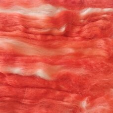 Silk fiber. Color- red/white. 5 g.