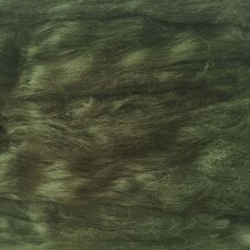 Silk fiber. Color- light forest. 5 g.