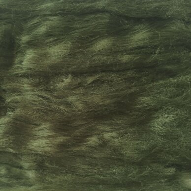 Silk fiber. Color- light forest. 5 g.