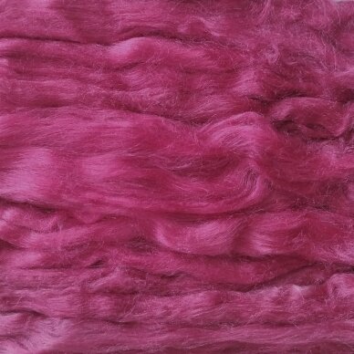 Silk fiber. Color- violet. 5 g.