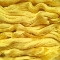Viscose fiber. Colour- Bright yellow. 10g.