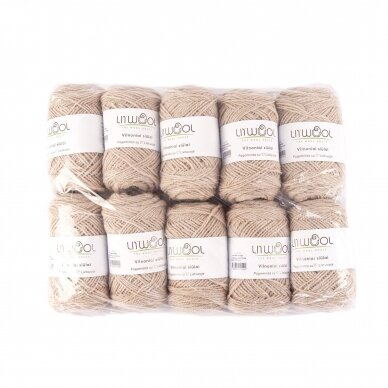 Wool yarn ball 100g. ± 5g. Color -  light gray. 100% wool.