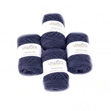 Wool yarn balls 10 balls of 100g. ± 5g Color - gray violet. 100% wool.