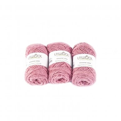 Wool yarn ball 100g. ± 5g. Color -antique pink. 100% wool.