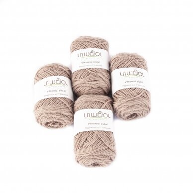 Wool yarn hank 150g. ± 5g. Color - cream gray. 100% wool.