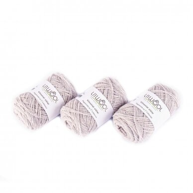 Wool yarn balls 10 balls of 100g. ± 5g. Color- light gray