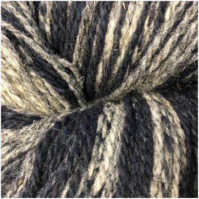 Wool yarn hank 150g. ± 5g. Color - dark blue, gray, white. 100% wool.