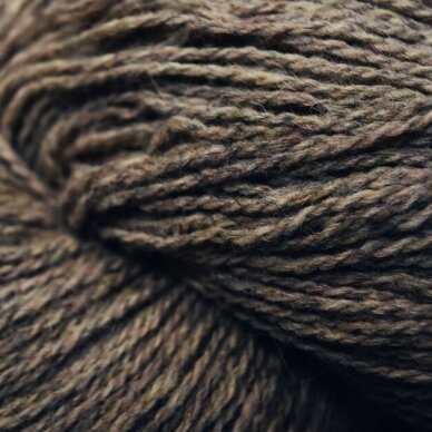 Wool yarn hank 150g. ± 5g. Color - dark gray melange. 100% wool.