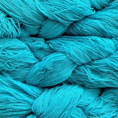 Wool yarn hank 150g. ± 5g. Color - turquoise. 100% wool.