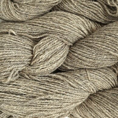 Wool yarn hank 150g. ± 5g. Color - natural gray. 40% dog wool +60% sheep wool