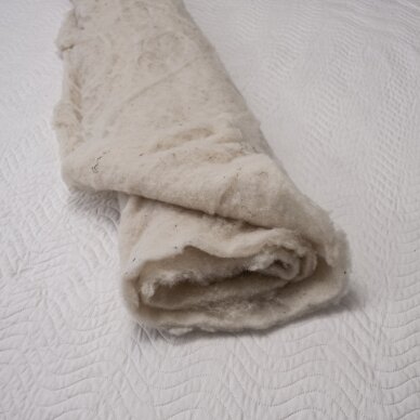 Wool filler for blanket making, 400g/m² Size 150 x 100 cm.