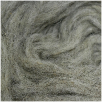 Wool rovings  150g. ± 5g. Color -grey melange. 100% wool.