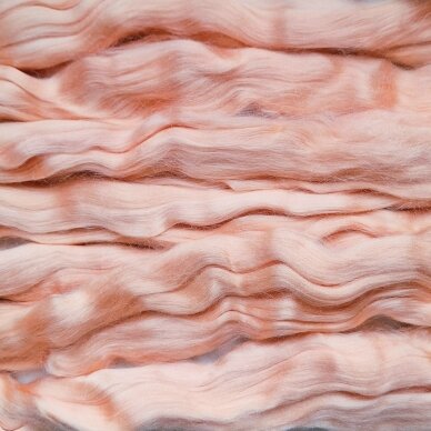 Viscose fiber. Colour- shrimp. 10g.