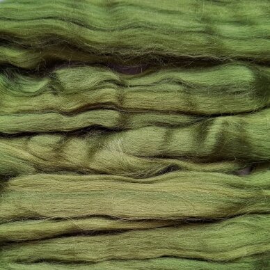 Viscose fiber. Colour- Leaf green. 10g.