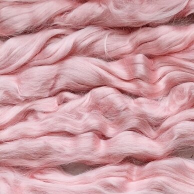 Viscose fiber. Colour- salmon pink. 10g.