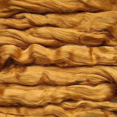 Viscose fiber. Colour- dirty yellow. 10g.