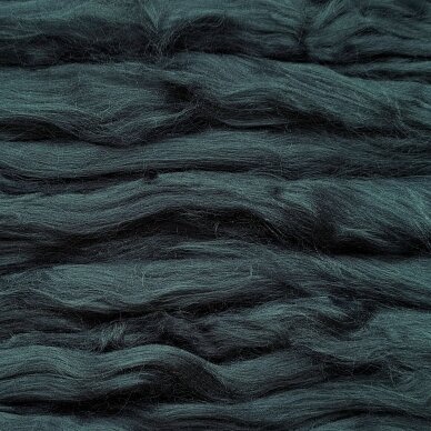 Viscose fiber. Colour- blue green. 10g.