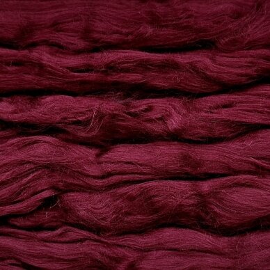 Viscose fiber. Colour- red rubies. 10g.