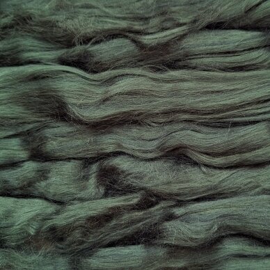 Viscose fiber. Colour- wood green. 10g.