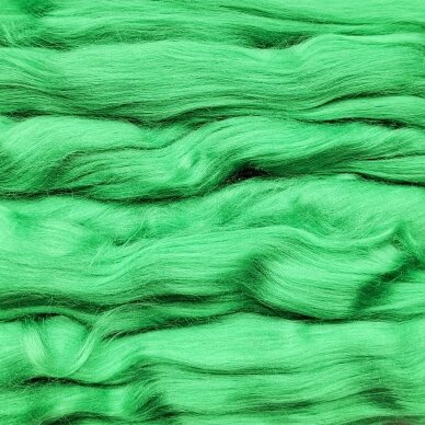 Viscose fiber. Colour- signal green. 10g.