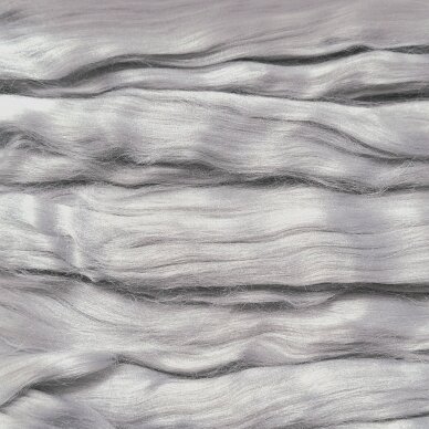 Viscose fiber. Colour- light gray. 10g.