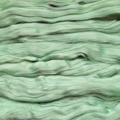 Viscose fiber. Colour- dark mint. 10g.