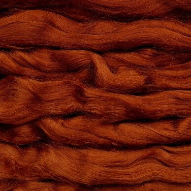 Viscose fiber. Colour- terracotta. 10g.