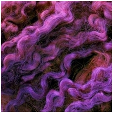 Wensleydale sheep wool curls. Color lilac 10g.